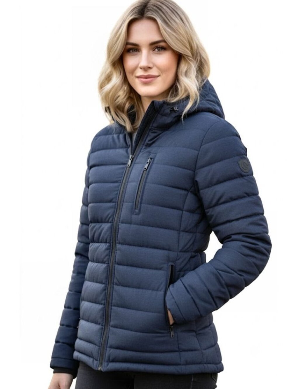 Moose Knuckles Rockcliff Hoodie, Navy Blue, Womens Size Medium